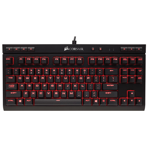 Bàn phím cơ CORSAIR K63 (TKL/Cherry MX Red/Đỏ)