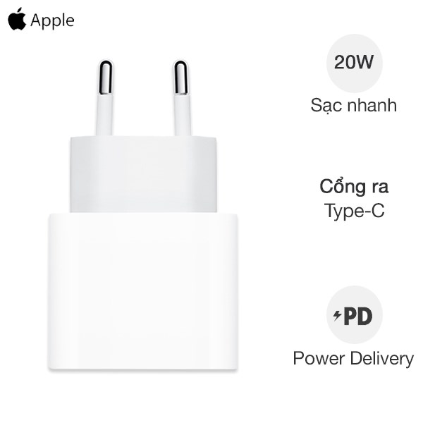Adapter Sạc Type C 20W dùng cho iPhone/iPad Apple