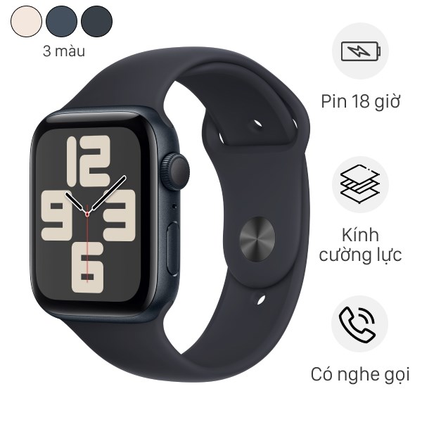 Đồng hồ thông minh Apple Watch SE 2023 GPS viền nhôm dây thể thao