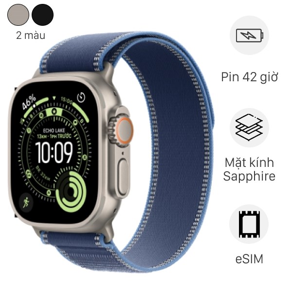 Apple Watch Ultra 3 GPS Cellular 49mm viền Titanium dây Trail