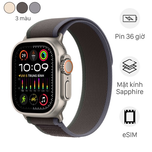 Đồng hồ thông minh Apple Watch Ultra 2 GPS + Cellular 49mm viền Titanium dây Trail