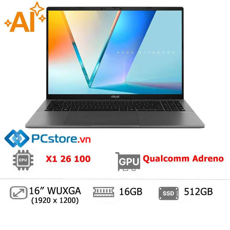Laptop Asus Vivobook S16 S3607QA X1 26 100, 16GB, 512GB, WUXGA OLED