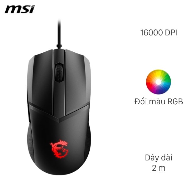 Chuột Có dây Gaming MSI Clutch GM41 Lightweight V2