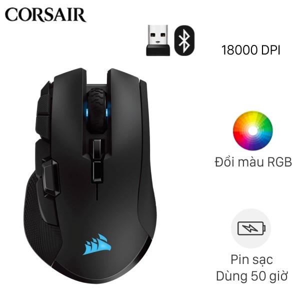 Chuột Không dây Bluetooth Gaming Corsair Iron Claw RGB