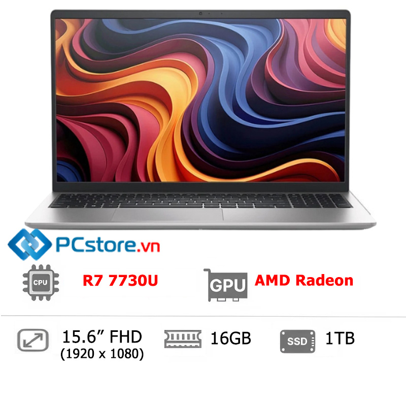 Laptop Dell 15 DC15255 R7 7730U, 16GB, 1TB, Full HD 120Hz