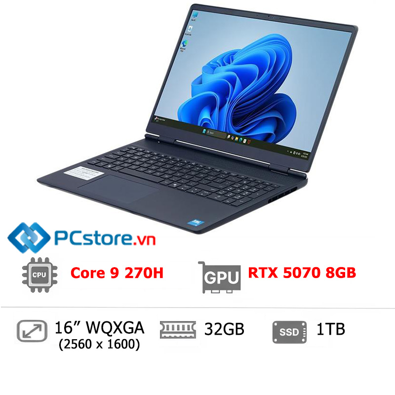 Laptop Dell Gaming Alienware 16 Aurora AC16250 Core 9 270H, 32GB, 1TB, RTX 5070 8GB, WQXGA 120Hz
