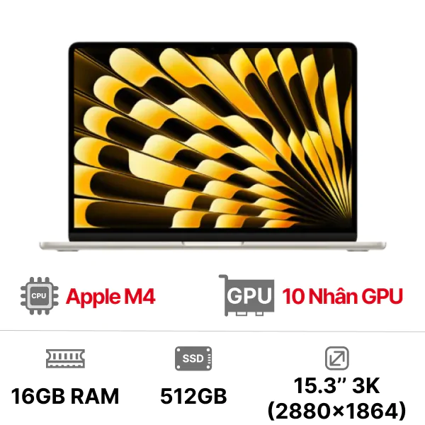 MacBook Air M4 15 inch 10GPU 10CPU 16GB 512GB