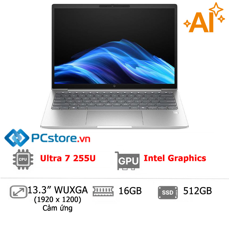 Laptop HP EliteBook 6 G1i 13 Ultra 7 255U, 16GB, 512GB, WUXGA, Cảm ứng