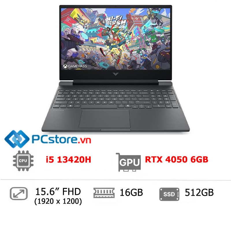 Laptop HP Gaming VICTUS 15 fa2732TX i5 13420H, 16GB, 512GB, RTX 4050 6GB, Full HD 144Hz