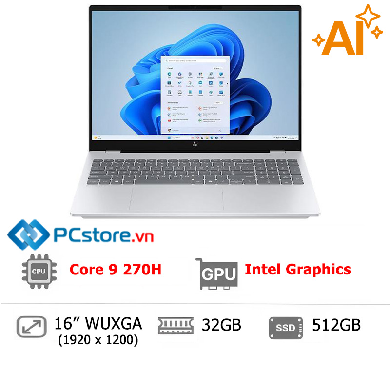 Laptop HP OmniBook 7 16 az0040TU Core 9 270H, 32GB, 512GB, WUXGA