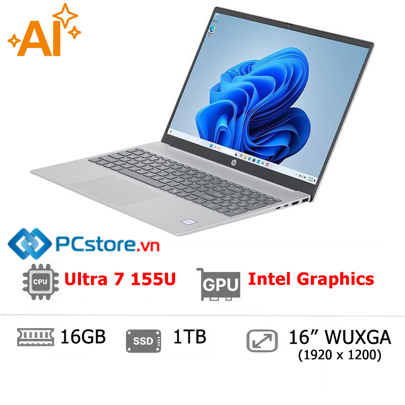 Laptop HP Pavilion 16 af0052TU Ultra 7 155U, 16GB, 1TB, WUXGA