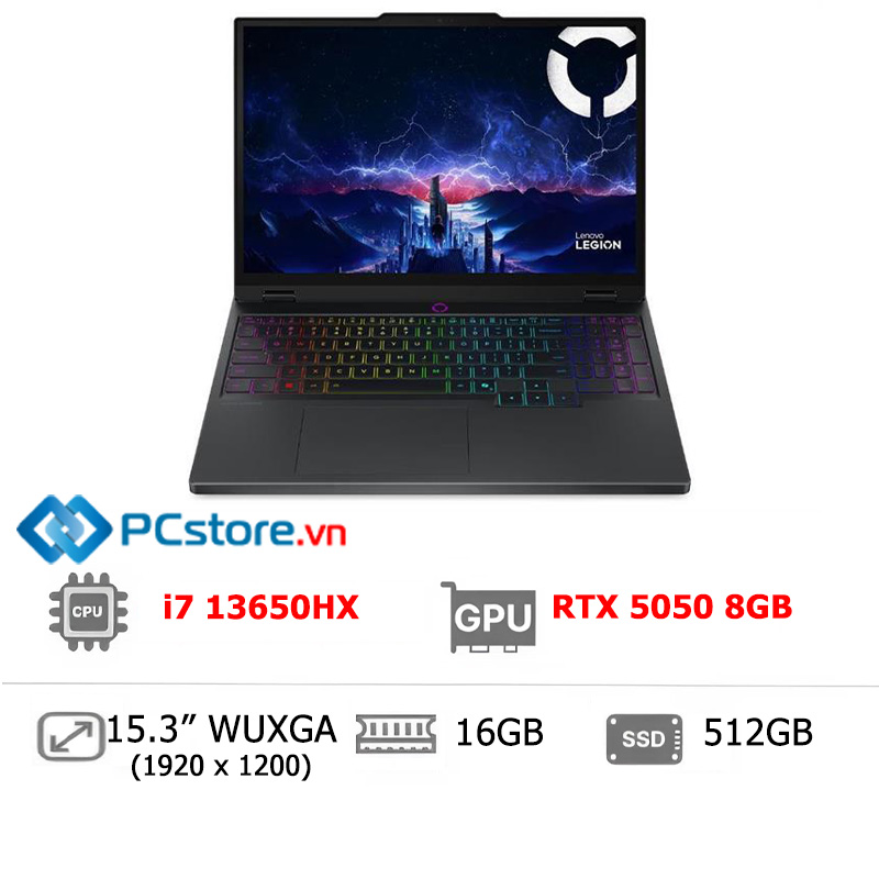 Laptop Lenovo Gaming Legion 5 15IRX10 i7 13650HX, 16GB, 512GB, RTX 5050 8GB, WUXGA 165Hz
