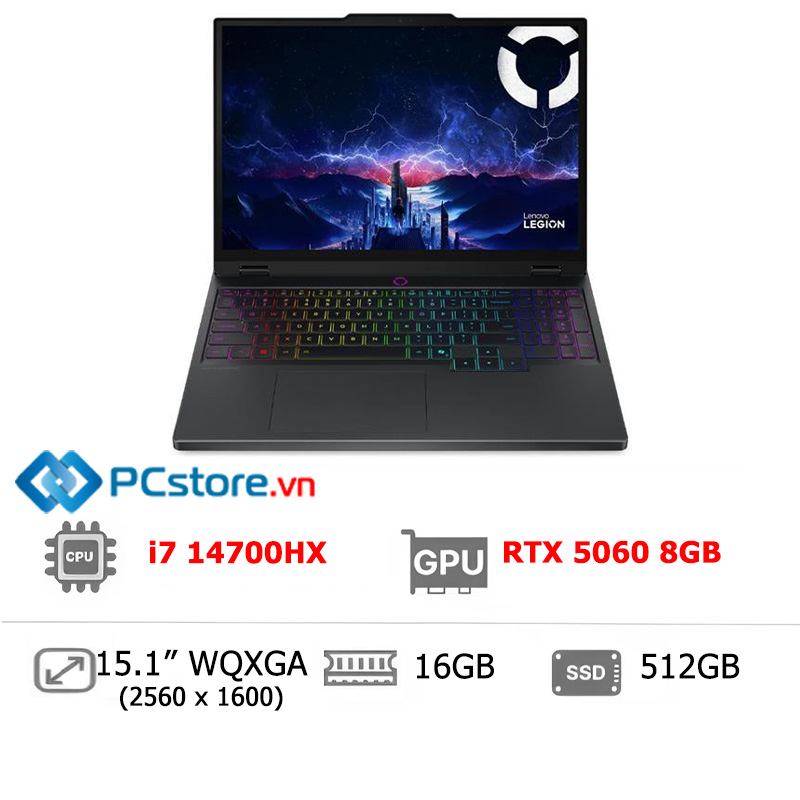 Laptop Lenovo Gaming Legion 5 15IRX10 i7 14700HX, 16GB, 512GB, RTX 5060 8GB, WQXGA OLED 165Hz