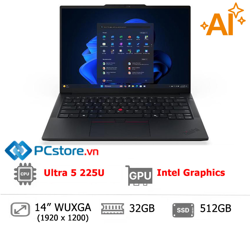 Laptop Lenovo ThinkPad E14 Gen 7 Ultra 5 225U, 32GB, 512GB, WUXGA