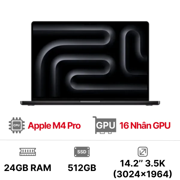 MacBook Pro M4 Pro 14 inch 16GPU 12CPU 24GB/512GB