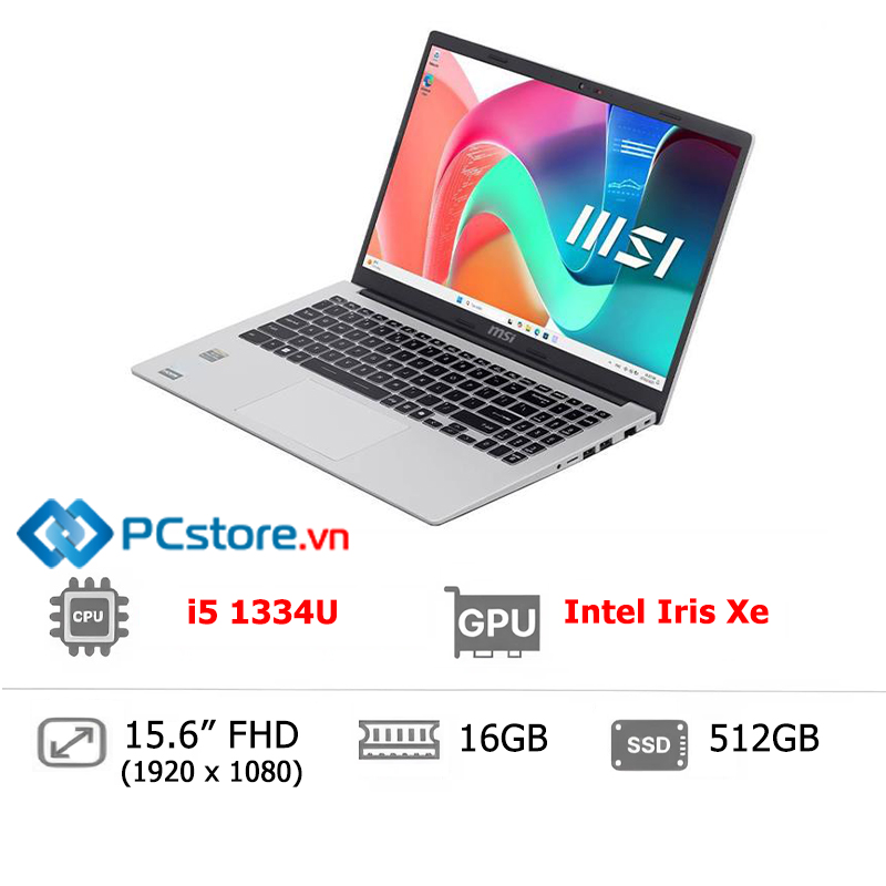 Laptop MSI Modern 15 F13MG i5 1334U, 16GB, 512GB, Full HD